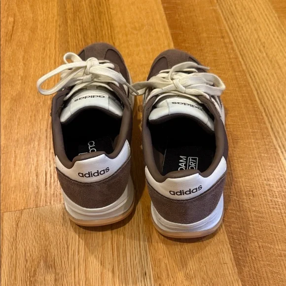 Adidas Women’s Rn 70’s 2.0 Dark Brown and White Sneakers - Picture 7 of 8